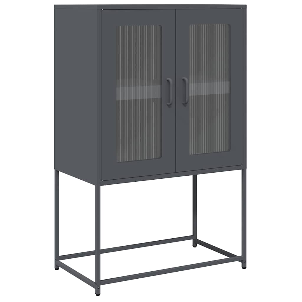 vidaXL Highboard Anthracite 68x39x107 cm Steel 2