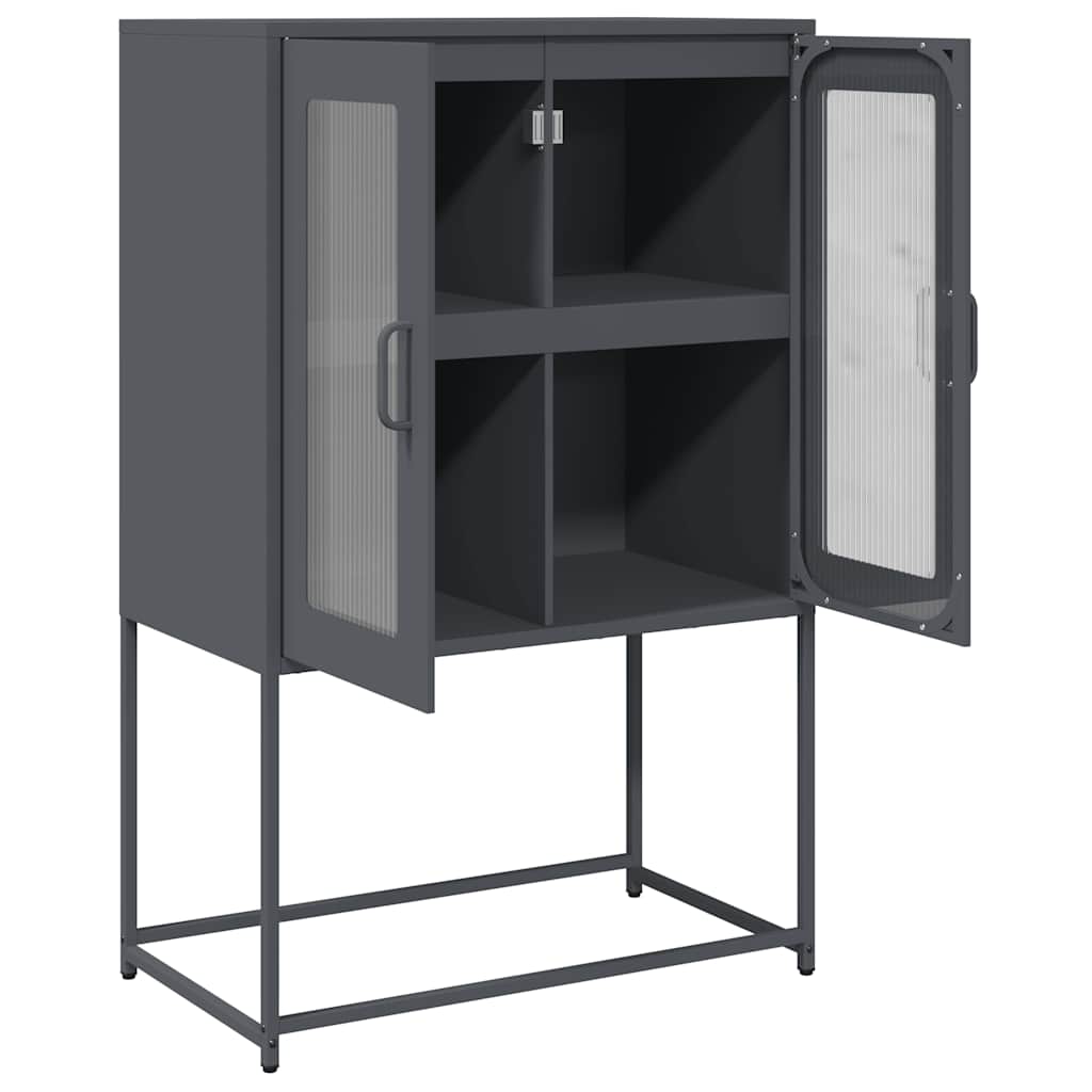 vidaXL Highboard Anthracite 68x39x107 cm Steel 6