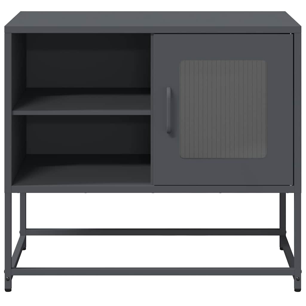vidaXL TV Cabinet Anthracite 68x39x60.5 cm Steel 5