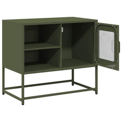 vidaXL TV Cabinet Olive Green 68x39x60.5 cm Steel 6