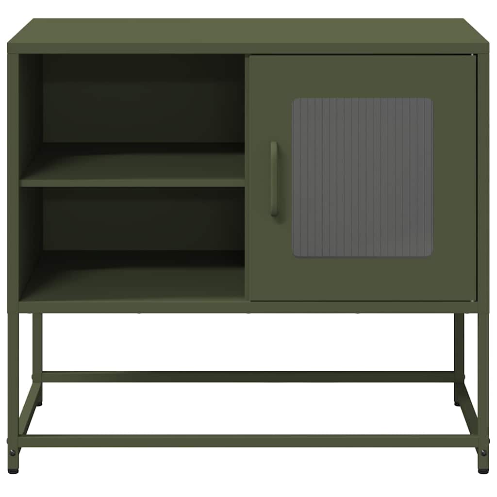 vidaXL TV Cabinet Olive Green 68x39x60.5 cm Steel 1