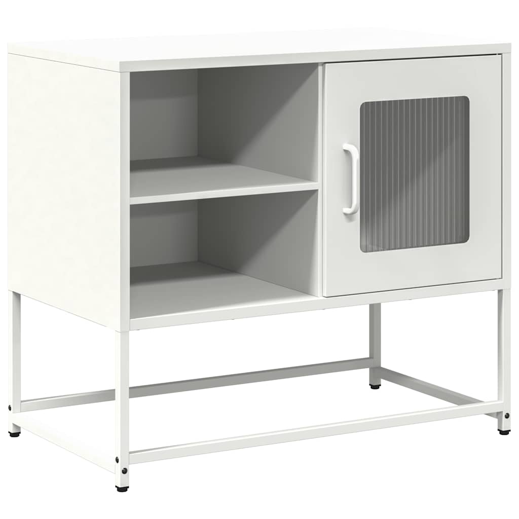 vidaXL TV Cabinet White 68x39x60.5 cm Steel 2