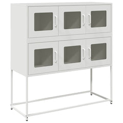 vidaXL Sideboard White 100.5x39x107 cm Cold-rolled Steel 2