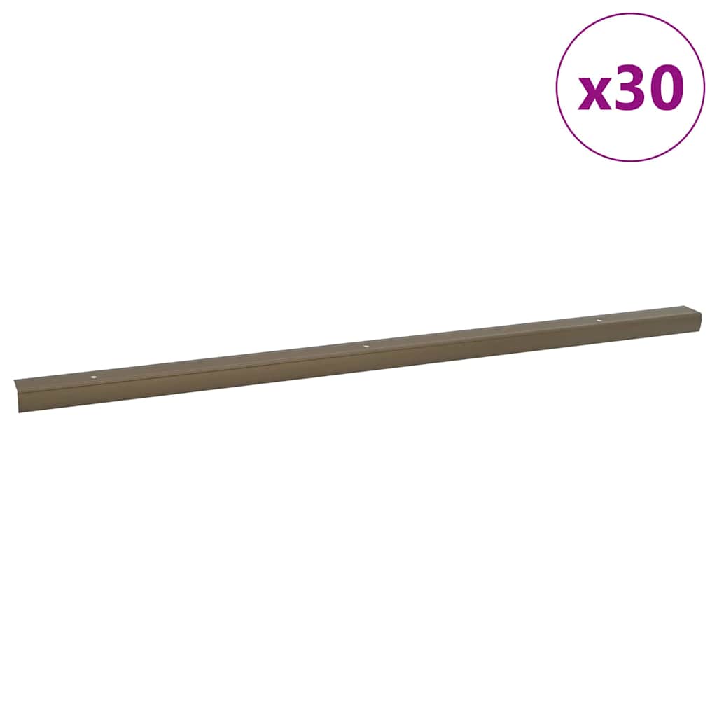 vidaXL Stair Nosings 30 pcs Brown 67 x 3 x 2 cm Aluminium 2