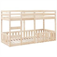Bunk Bed Solid Wood Pine Natural 80 cm 200 cm
