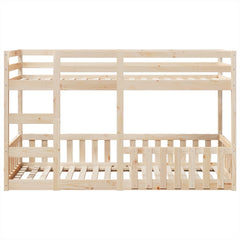 Bunk Bed Solid Wood Pine Natural 80 cm 200 cm