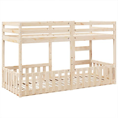 Bunk Bed Solid Wood Pine Natural 80 cm 200 cm