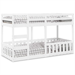 Bunk Bed Solid Wood Pine White 80 cm 200 cm