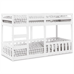 Bunk Bed Solid Wood Pine White 90 cm 200 cm