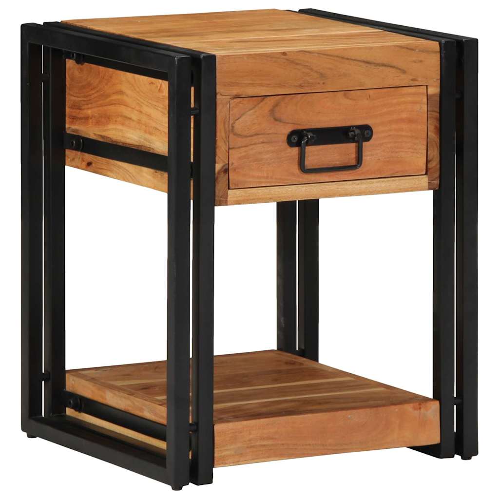 vidaXL Bedside Cabinet 2 pcs Brown 40 x 40 x 50 cm Solid Acacia Wood 1