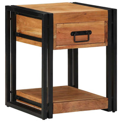 vidaXL Bedside Cabinet 2 pcs Brown 40 x 40 x 50 cm Solid Acacia Wood 3