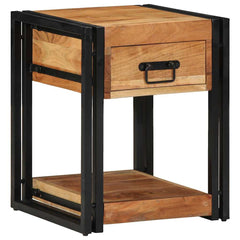 vidaXL Bedside Cabinet 2 pcs Brown 40 x 40 x 50 cm Solid Acacia Wood 4