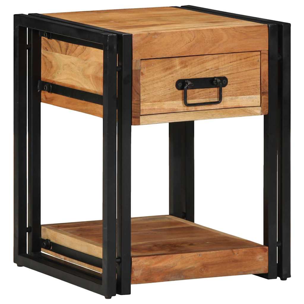 vidaXL Bedside Cabinet 2 pcs Brown 40 x 40 x 50 cm Solid Acacia Wood 4