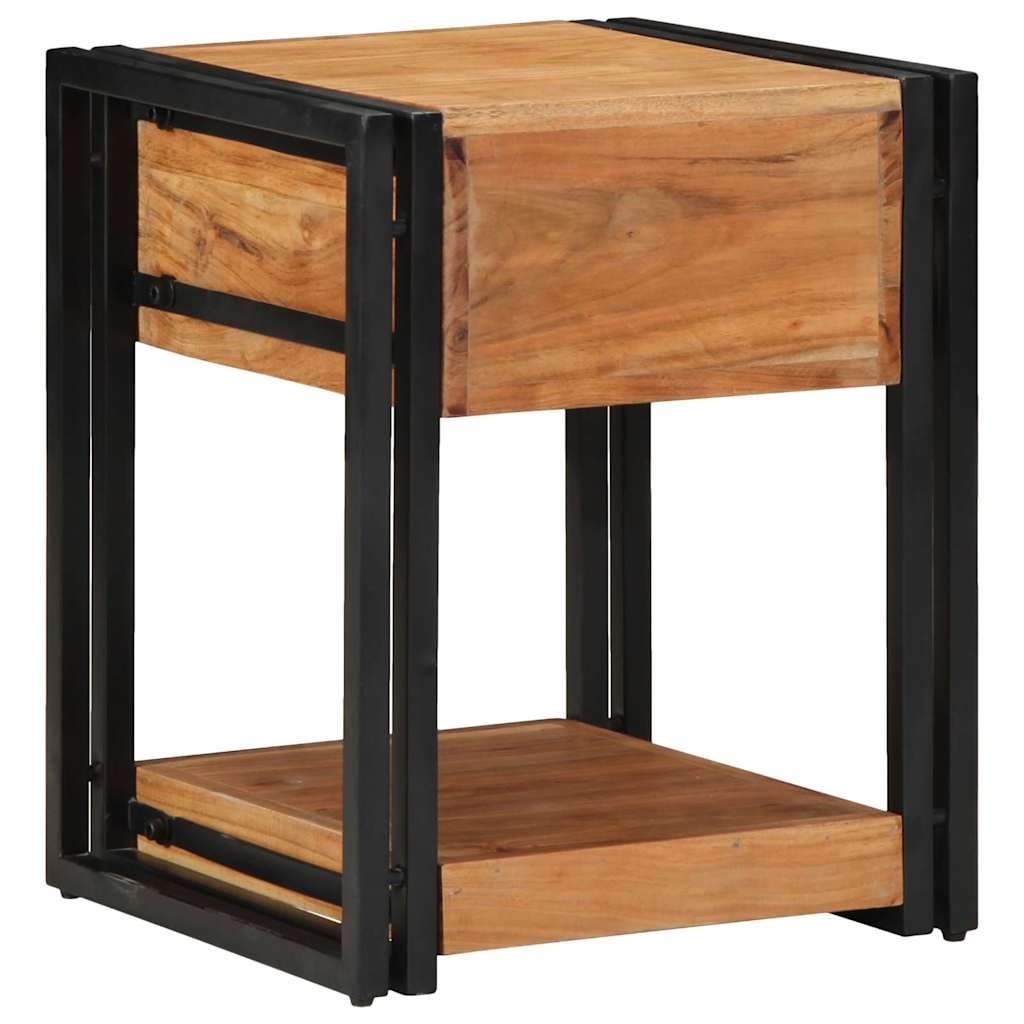 vidaXL Bedside Cabinet 2 pcs Brown 40 x 40 x 50 cm Solid Acacia Wood 6