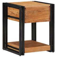 vidaXL Bedside Cabinet 2 pcs Brown 40 x 40 x 50 cm Solid Acacia Wood 6