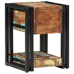 vidaXL Bedside Cabinet Multicolour 30 x 30 x 40 cm Solid Reclaim Wood 5