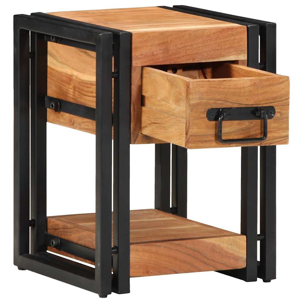 vidaXL Bedside Cabinet Brown 30 x 30 x 40 cm Solid Acacia Wood 1