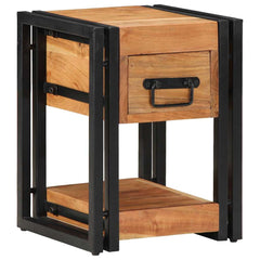 vidaXL Bedside Cabinet Brown 30 x 30 x 40 cm Solid Acacia Wood 3