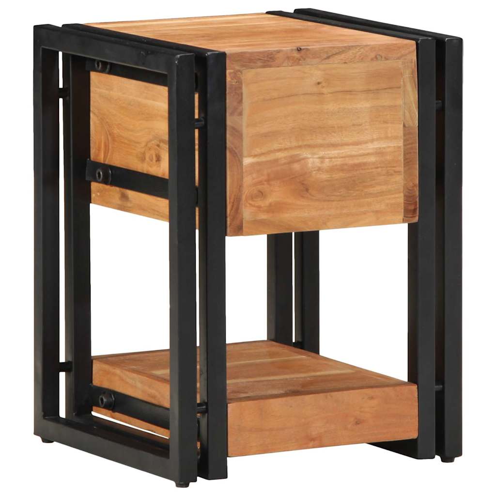 vidaXL Bedside Cabinet Brown 30 x 30 x 40 cm Solid Acacia Wood 5