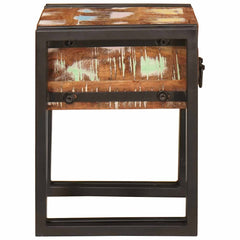 vidaXL End Table with Drawer 30 x 30 x 40 cm Solid Reclaim Wood 6