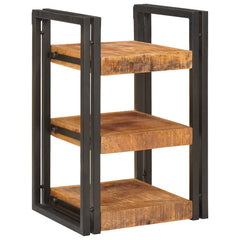 vidaXL Bedside Table Brown and Black 38 x 33 x 58 cm Solid Mango Wood 2