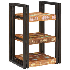 vidaXL Bedside Table Brown and Black Solid Reclaim wood 2