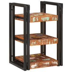 vidaXL Bedside Table Brown and Black Solid Reclaim wood 6