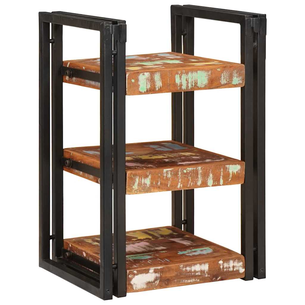 vidaXL Bedside Table Brown and Black Solid Reclaim wood 6
