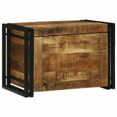 Storage Box Brown and Black Solid Depth 40 cm 60 cm 41 cm Rough mango wood