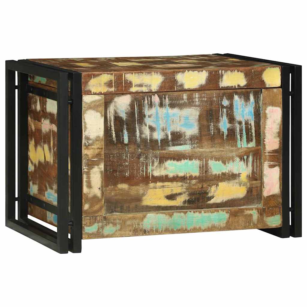Storage Box Brown and Black Solid Depth 40 cm 60 cm 41 cm Reclaimed wood