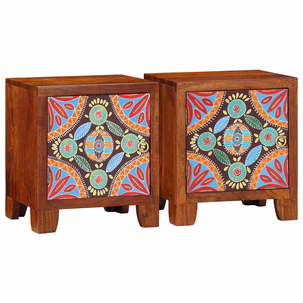 vidaXL Bedside Cabinet 2 pcs 40x30x45 cm Solid Wood Acacia 1