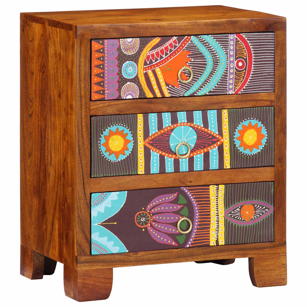 vidaXL Sideboard Multicolour 50x35x60 Solid Wood Acacia 2
