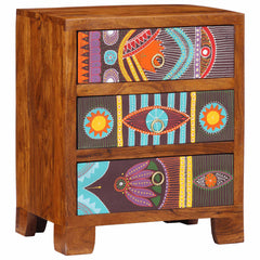 vidaXL Sideboard Multicolour 50x35x60 Solid Wood Acacia 3
