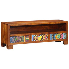 TV Cabinet Multicolour 110x30x40 Solid Wood Acacia, image 2