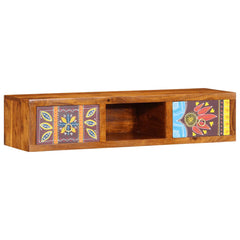 Wall-mounted TV Cabinet Multicolour 100x30x22 Solid Wood Acacia, image 3