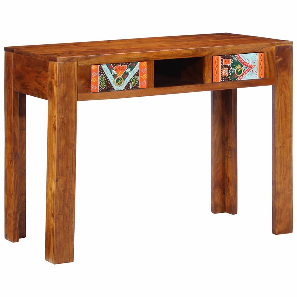 vidaXL Writing Desk with Drawer with Storage Brown 100 x 50 x 75 cm 2