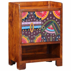 vidaXL Shoe Cabinet with Shelf Brown 55 x 35 x 75 cm Solid Acacia Wood 2
