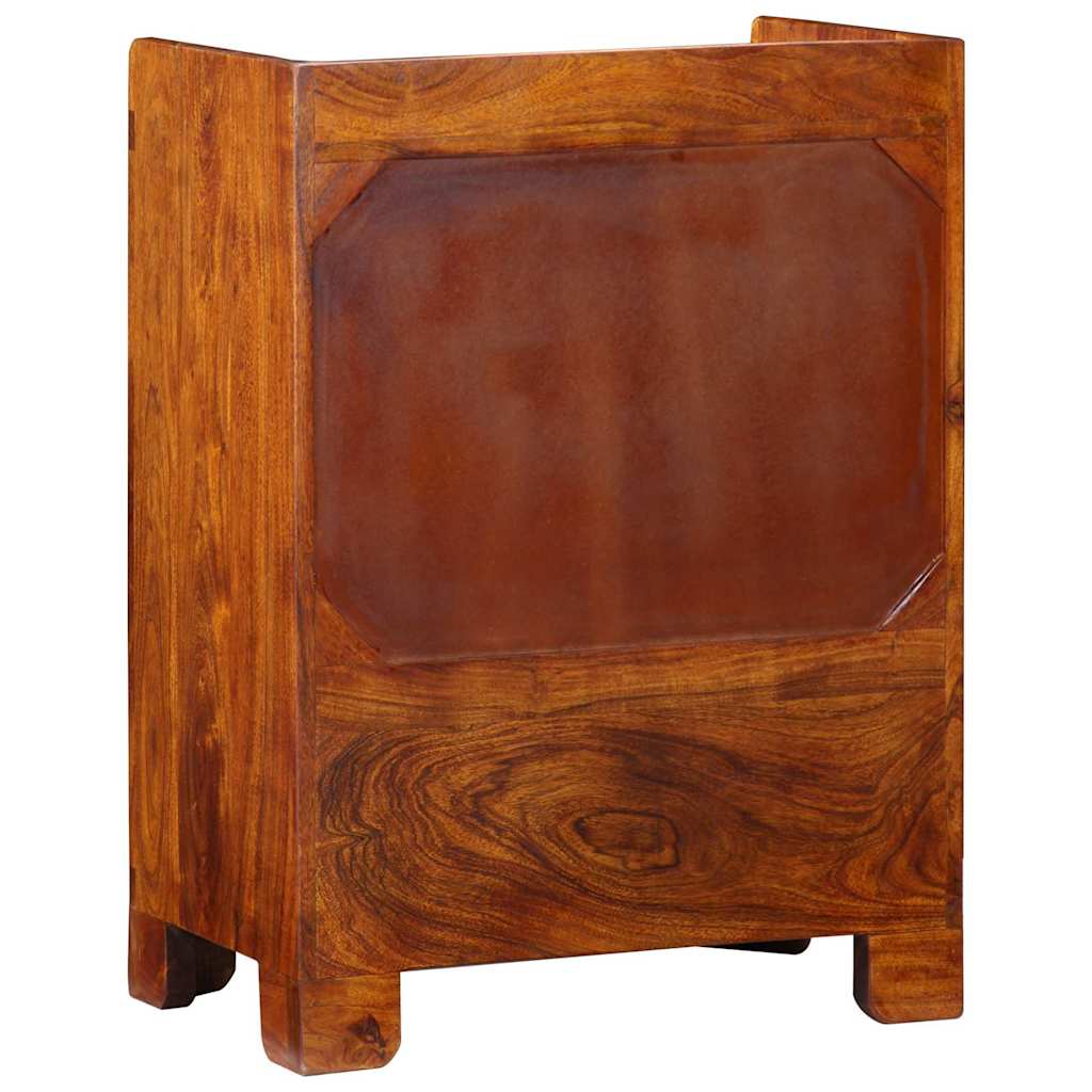 vidaXL Shoe Cabinet with Shelf Brown 55 x 35 x 75 cm Solid Acacia Wood 6