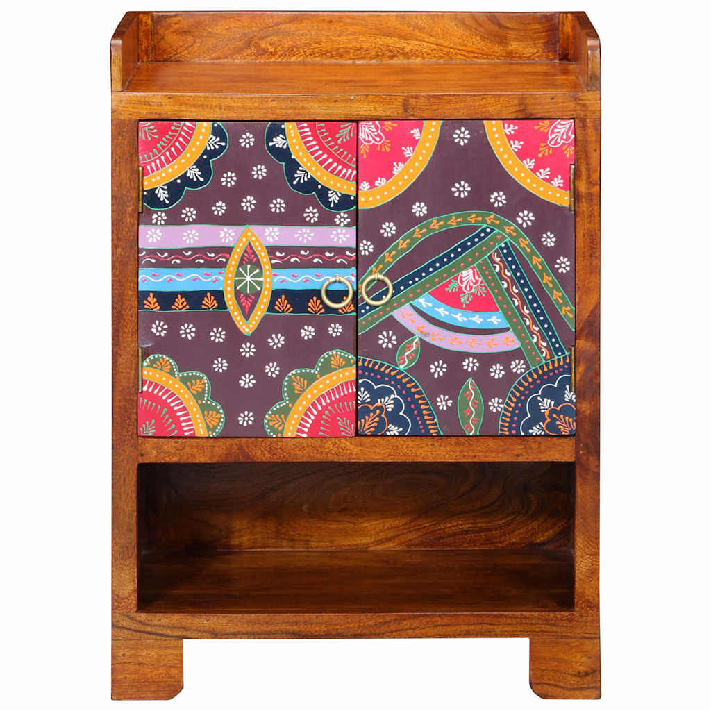 vidaXL Shoe Cabinet with Shelf Brown 55 x 35 x 75 cm Solid Acacia Wood 4