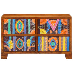 vidaXL Shoe Cabinet 90 x 35 x 55 cm Solid Acacia Wood Brown 4