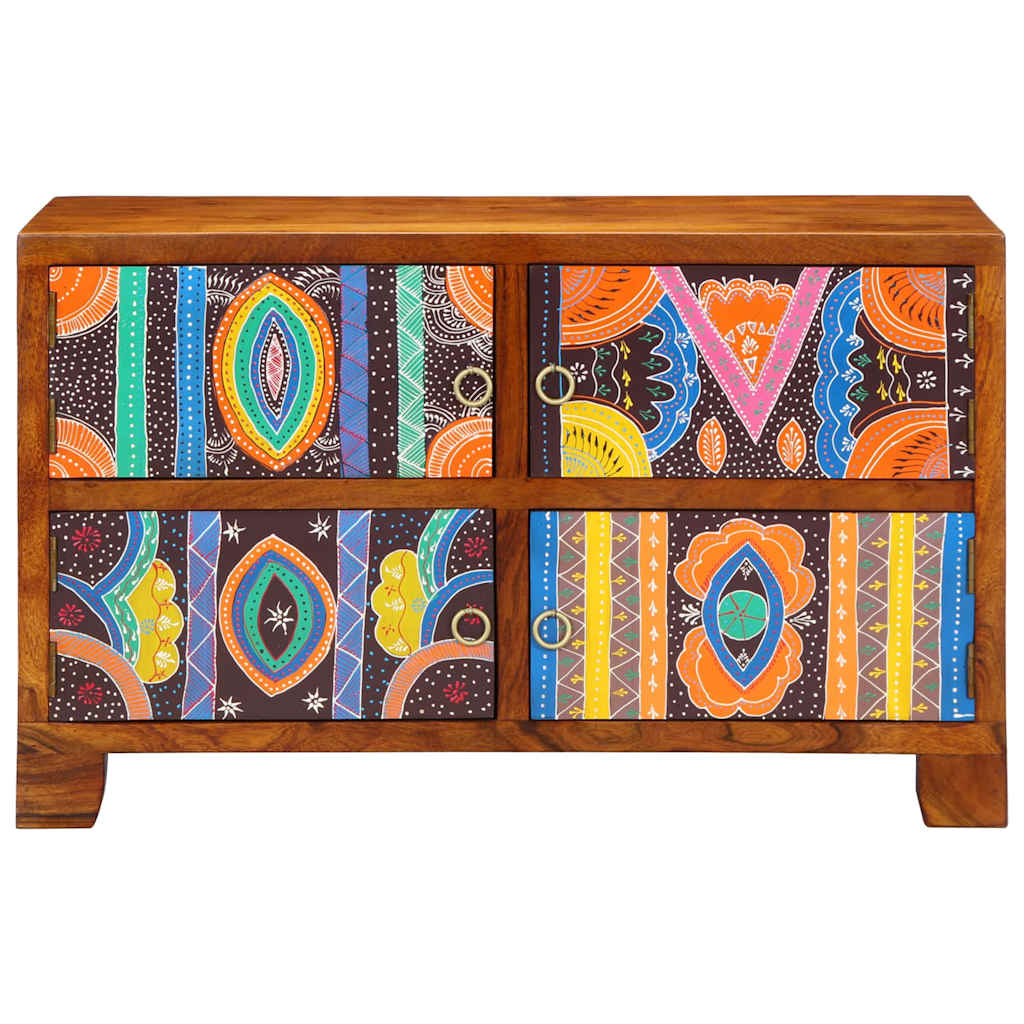 vidaXL Shoe Cabinet 90 x 35 x 55 cm Solid Acacia Wood Brown 4