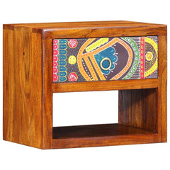 vidaXL Bedside Cabinet 2 pcs Brown 40 x 35 x 35 cm Solid Acacia Wood 3