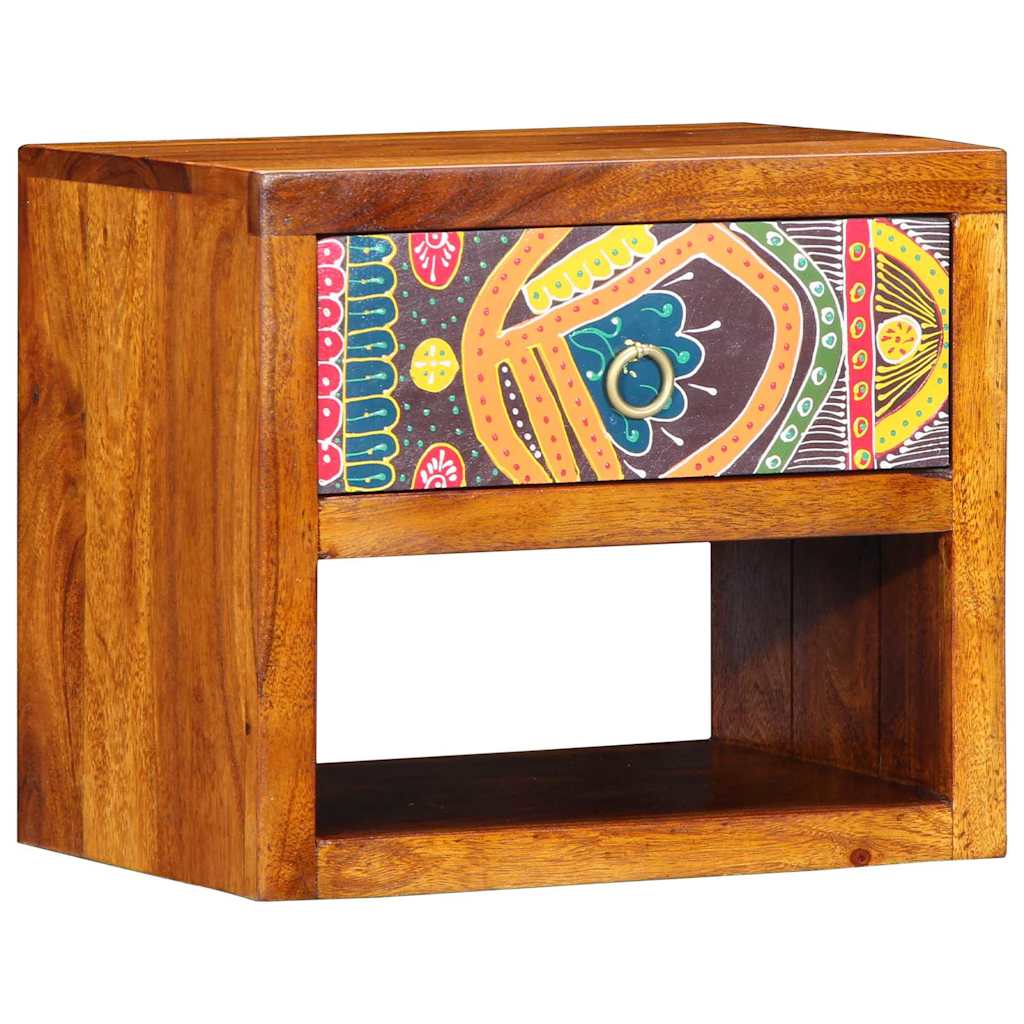vidaXL Bedside Cabinet 2 pcs Brown 40 x 35 x 35 cm Solid Acacia Wood 5