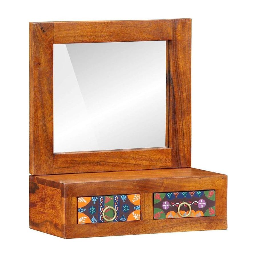 Wall Cabinet Brown Solid Acacia Wood