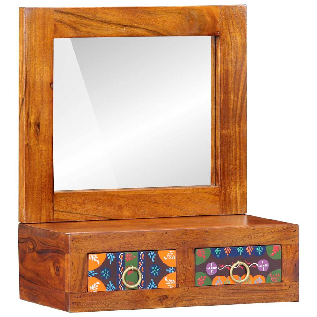 vidaXL Wall Cabinet Brown 40 x 20 x 50 cm Solid Acacia Wood 2