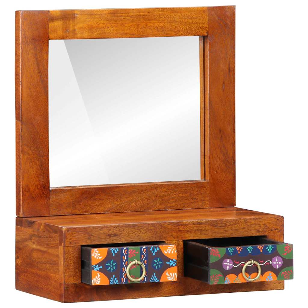 vidaXL Wall Cabinet Brown 40 x 20 x 50 cm Solid Acacia Wood 3