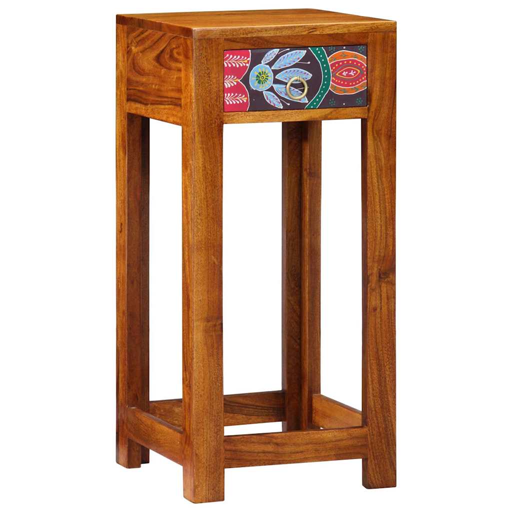 vidaXL Floral End Table Brown 35 x 35 x 75 cm 2