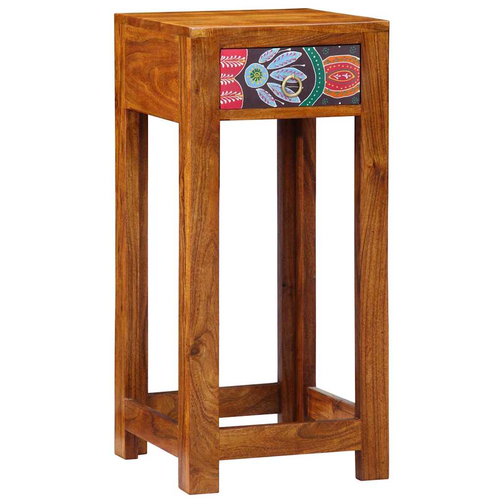 vidaXL Floral End Table Brown 35 x 35 x 75 cm 3