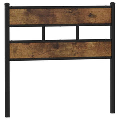 vidaXL Replace Headboard Smoked Oak 75 cm Iron and Engineered Wood 2