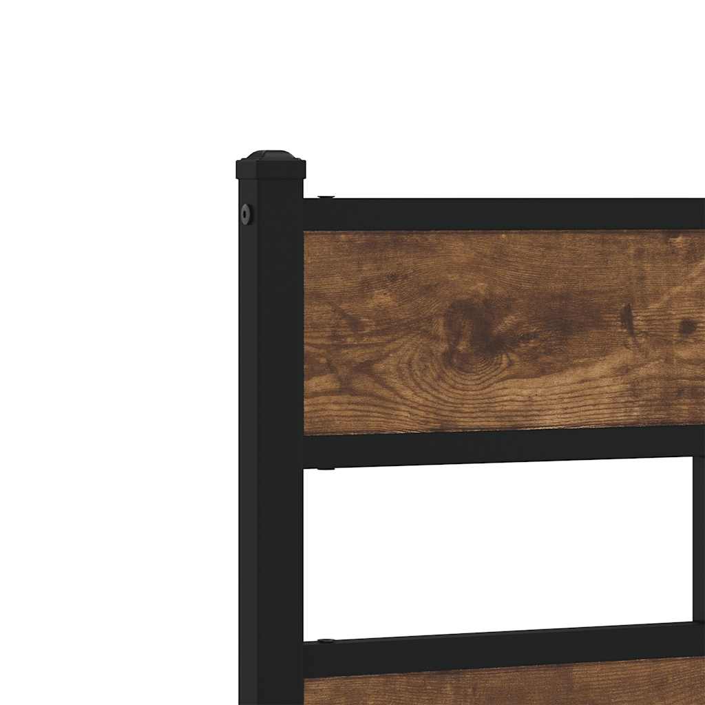vidaXL Replace Headboard Smoked Oak 75 cm Iron and Engineered Wood 5